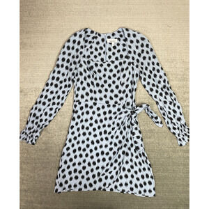 & Other Stories Black and White Polka Dot Mini Dress
